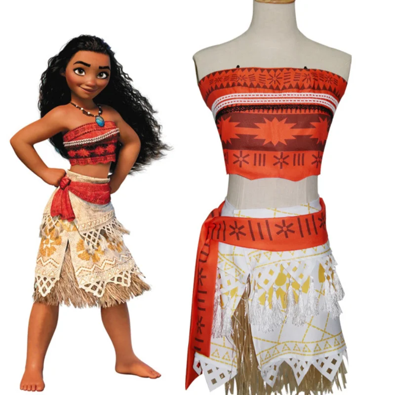 Платье принцессы ваяна Моана для взрослых и детей, костюм с ожерельем и париком для женщин и девочек, вечерние костюмы на Хэллоуин, косплей 
Платье принцессы ваяна Моана для взрослых и детей, костюм с ожерельем и париком для женщин и девочек, вечерние костюмы на Хэллоуин, косплей