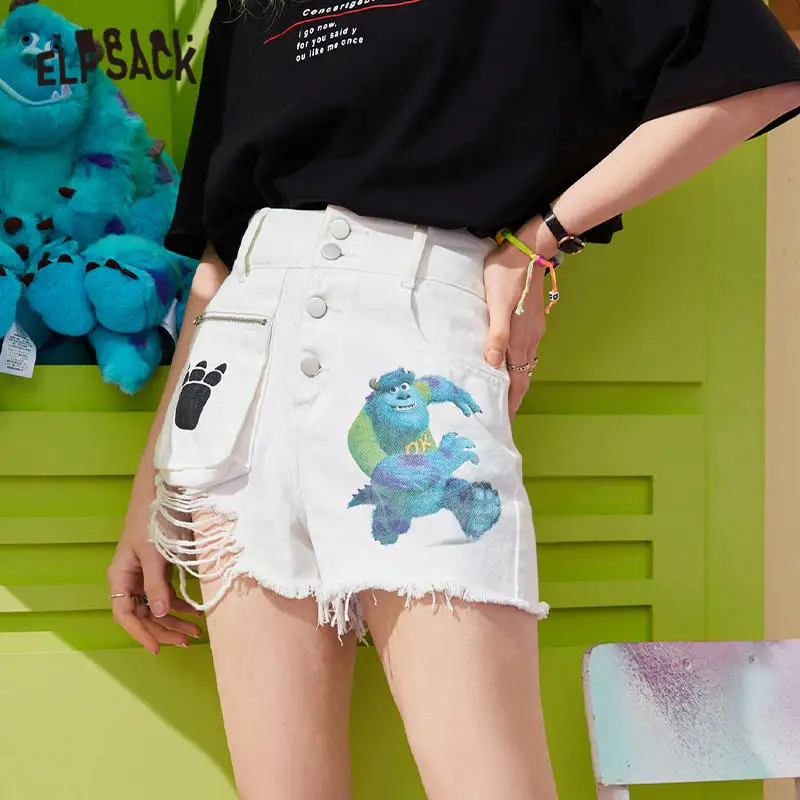 ELFSACK Cartoon Print High Waist Casual Women Wide Leg Denim Shorts 2021 Summer ELF Raw Hem Korean Ladies Basic Daily Bottoms
ELFSACK Cartoon Print High Waist Casual Women Wide Leg Denim Shorts 2021 Summer ELF Raw Hem Korean Ladies Basic Daily Bottoms