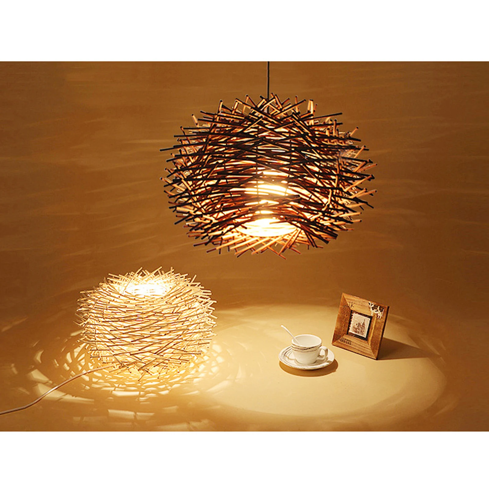 Lighting Rattan Lamp Handmade Woven Chandelier Retro Cafe Bar Lounge For Restaurant Bedroom Decorative Lampshade
Lighting Rattan Lamp Handmade Woven Chandelier Retro Cafe Bar Lounge For Restaurant Bedroom Decorative Lampshade