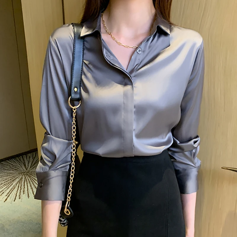 Silk Shirts Women Long Sleeve Shirts Blouses Women Satin Clothing Shirt Office Lady Spring Autumn Solid Silk Shirt Blouse Tops
Silk Shirts Women Long Sleeve Shirts Blouses Women Satin Clothing Shirt Office Lady Spring Autumn Solid Silk Shirt Blouse Tops