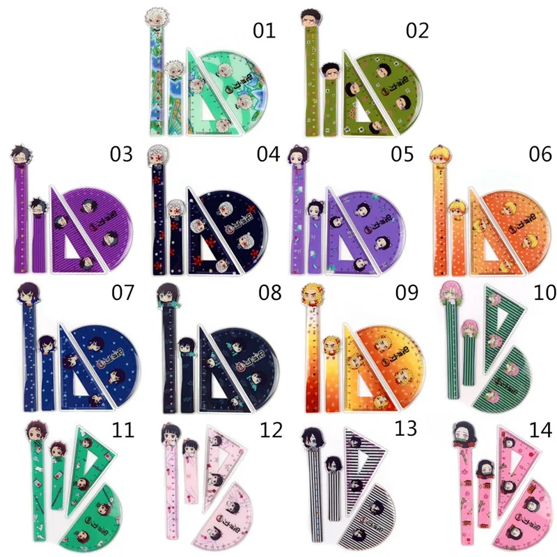 4Pcs/Set Anime Demon Slayer: Kimetsu No Yaiba Cosplay Ruler Set Acrylic Measuring Scale Drawing Ruler Office School Supplies
4Pcs/Set Anime Demon Slayer: Kimetsu No Yaiba Cosplay Ruler Set Acrylic Measuring Scale Drawing Ruler Office School Supplies