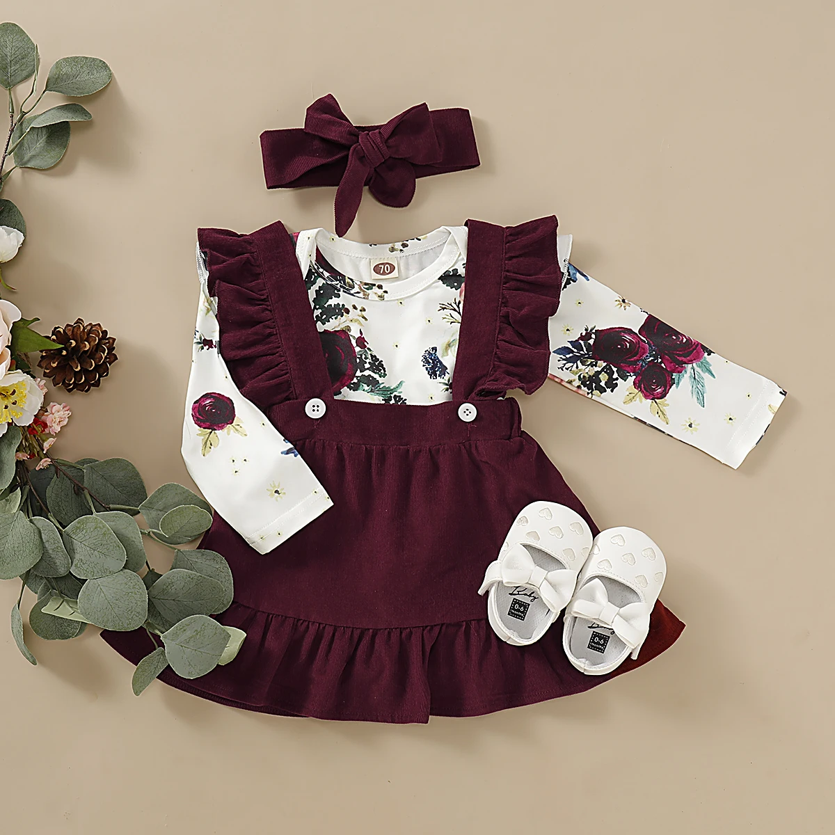 Ecavus Newborn Set Baby Girl Clothes Floral Bodysuit Romper Jumpsuit Tops Long sleeve Suspender Skirts Bow Headband Outfit
Ecavus Newborn Set Baby Girl Clothes Floral Bodysuit Romper Jumpsuit Tops Long sleeve Suspender Skirts Bow Headband Outfit