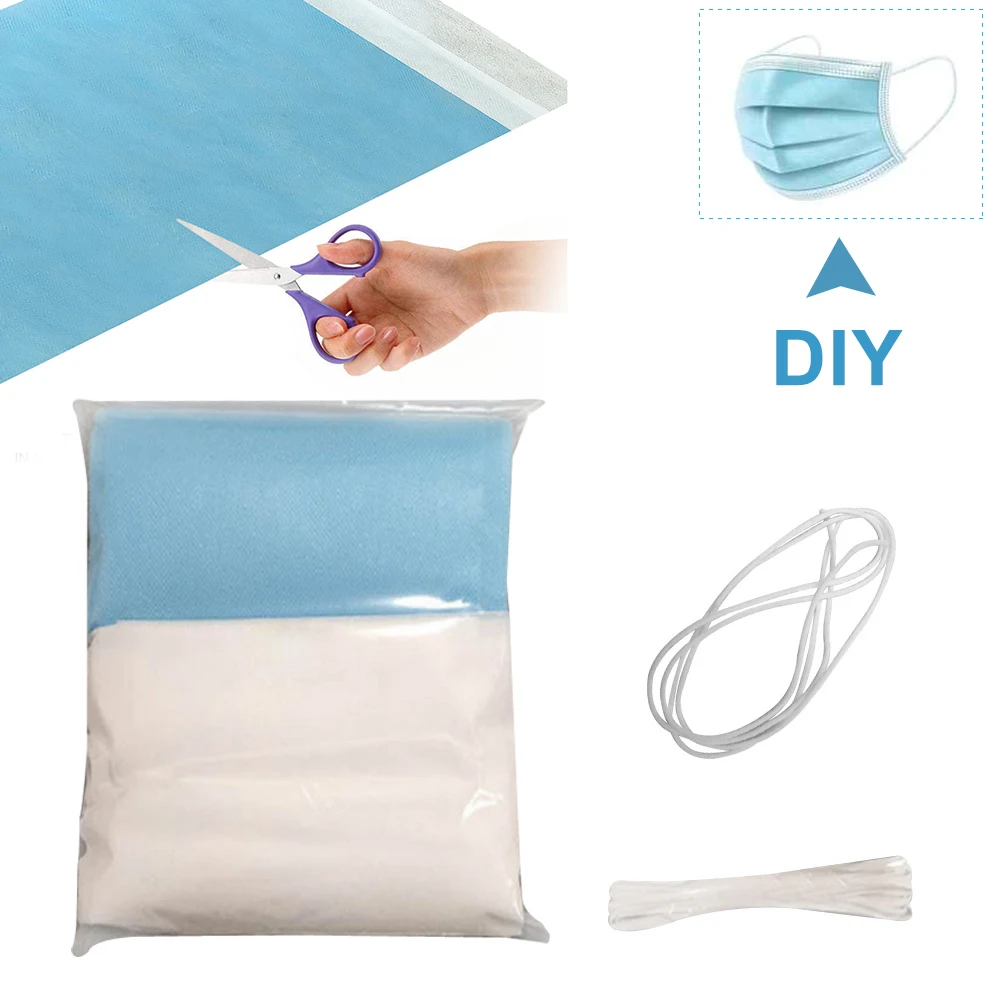 1 м DIY Маски для лица одноразовые 3 слоя Пылезащитная Маска Анти-пыль маска рта
