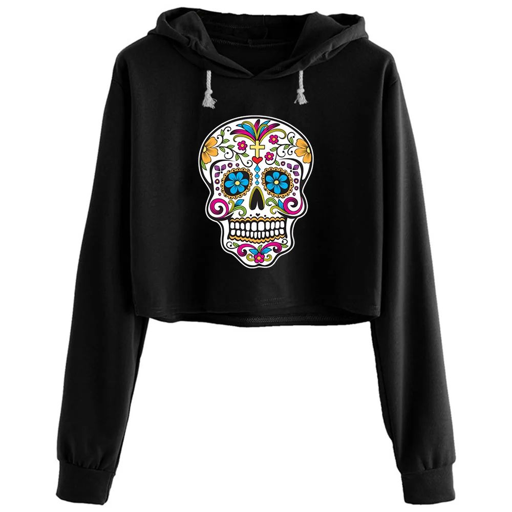 Sugar Skull Colored Crop Hoodies Women Anime Emo Aesthetic Kpop Pullover For Girls
Sugar Skull Colored Crop Hoodies Women Anime Emo Aesthetic Kpop Pullover For Girls