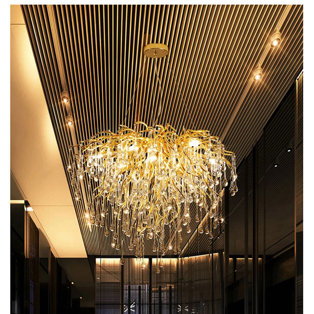 Modern Luxury Crystal Led Chandelier Living Room Suspended Lamp Creative Art Hotel Villa Bedroom Dining Room Interior Lighting
Modern Luxury Crystal Led Chandelier Living Room Suspended Lamp Creative Art Hotel Villa Bedroom Dining Room Interior Lighting