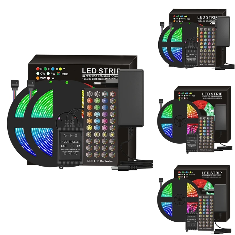 LED Strip Lights RGB Color Changing Waterproof Rope Light Strip Kit with Remote and Control Box for Bedroom
LED Strip Lights RGB Color Changing Waterproof Rope Light Strip Kit with Remote and Control Box for Bedroom