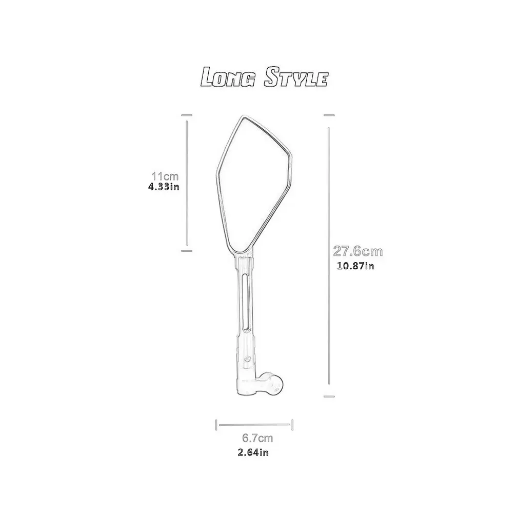 27.6cm length 2 PCS Motorcycle Modified Aluminum Rearview Mirror Rearview Mirror Inverted Mirror Street Car Rearview Mirror
27.6cm length 2 PCS Motorcycle Modified Aluminum Rearview Mirror Rearview Mirror Inverted Mirror Street Car Rearview Mirror