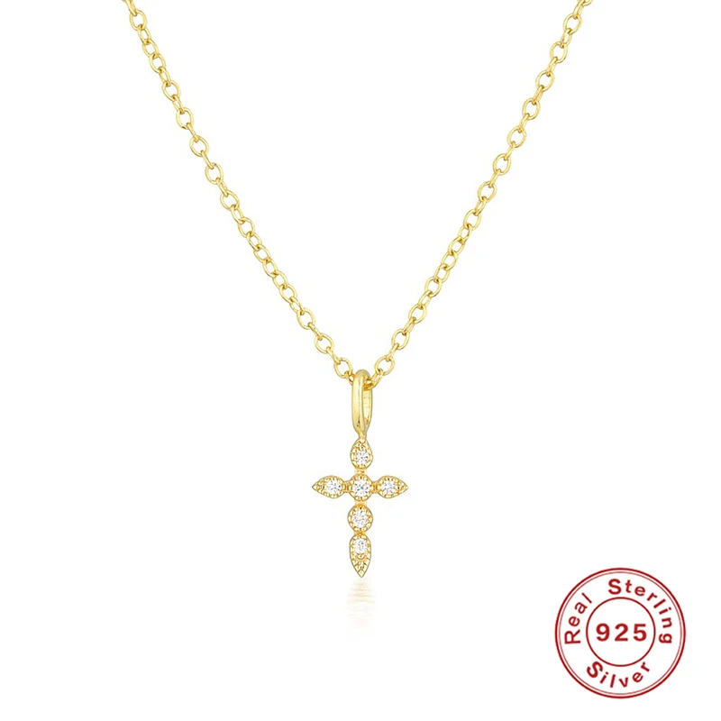 Aide Best-Selling 925 Sterling Silver INS Zircon Cross Necklace Jewelry Gift Korean Women Men Fine Jewelry Collares Largos
Aide Best-Selling 925 Sterling Silver INS Zircon Cross Necklace Jewelry Gift Korean Women Men Fine Jewelry Collares Largos