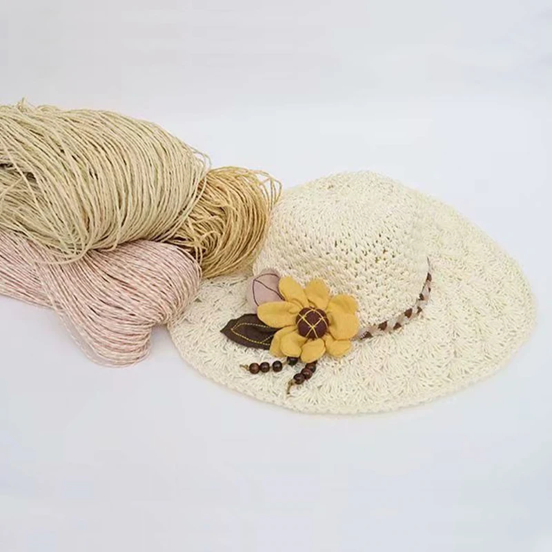 500g 400m 10Colors Raffia Paper Yarn Natural DIY Hat Handbag Purse Basket Rattan Knitting Crochet Material | Дом и сад