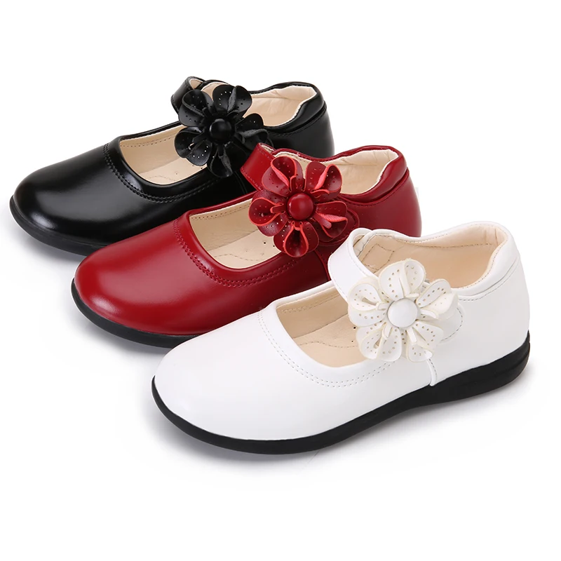 Spring New Girls Leather Shoes Solid Color Flower Princess Shoes Flat Heels Kids Dress Shoes Size 26-38 STQ001 
Spring New Girls Leather Shoes Solid Color Flower Princess Shoes Flat Heels Kids Dress Shoes Size 26-38 STQ001