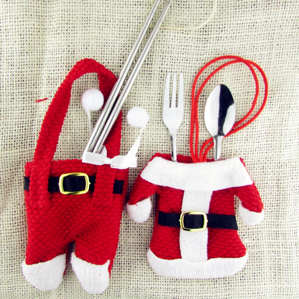 New Year Chirstmas Tableware Holder Knife Fork Cutlery Set Skirt Pants 2018 Navidad Natal Christmas Decorations for Home
New Year Chirstmas Tableware Holder Knife Fork Cutlery Set Skirt Pants 2018 Navidad Natal Christmas Decorations for Home
