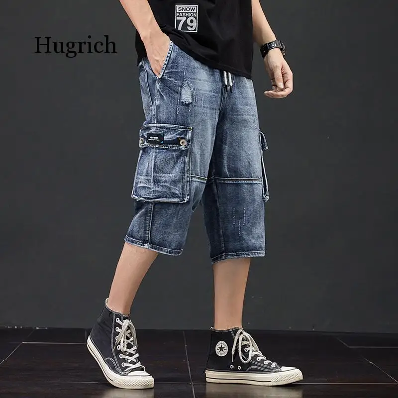 Denim Shorts Jeans 3/4 Men Hole Side Pockets Breeches Jean Destroyed Calf Pants Summer Destressed Trouser Male Style Cargo Jeans
Denim Shorts Jeans 3/4 Men Hole Side Pockets Breeches Jean Destroyed Calf Pants Summer Destressed Trouser Male Style Cargo Jeans