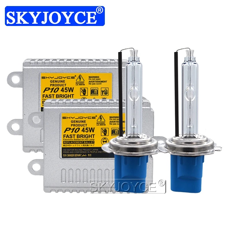 SKYJOYCE AC HID комплект ксеноновых передних фар 45W H1 H3 H7 H11 9005 9012 D2H 5500K супер белый 12 В