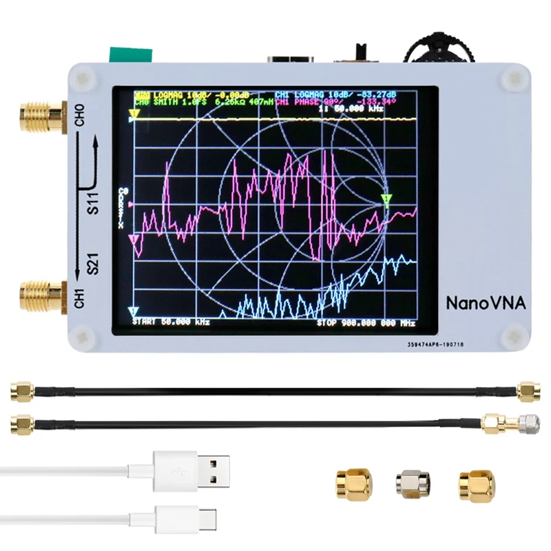 Nano VNA векторный сетевой анализатор нажатие Sn 50KHz 900MHz цифровой коротковолновый MF HF
