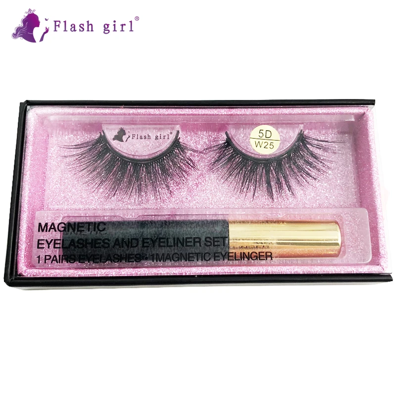 Flash Girl 1 Pair Magnet Eyelashes W25 Handmade Reusable 5D Mink False Eyelashes For Makeup Waterproof Liquid Eyeliner
Flash Girl 1 Pair Magnet Eyelashes W25 Handmade Reusable 5D Mink False Eyelashes For Makeup Waterproof Liquid Eyeliner