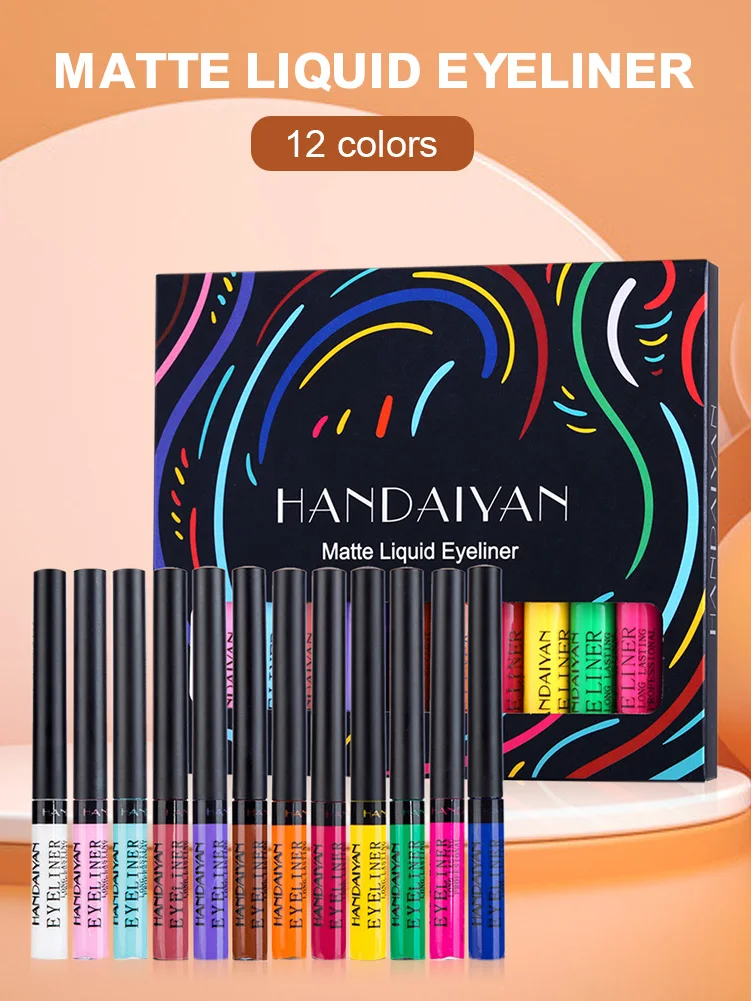12Colors/pack Matte Color Eyeliner Kit Makeup Waterproof Colorful Eye Liner Pen Eyes Make up Cosmetics Eyeliners Set Support CSV
12Colors/pack Matte Color Eyeliner Kit Makeup Waterproof Colorful Eye Liner Pen Eyes Make up Cosmetics Eyeliners Set Support CSV
