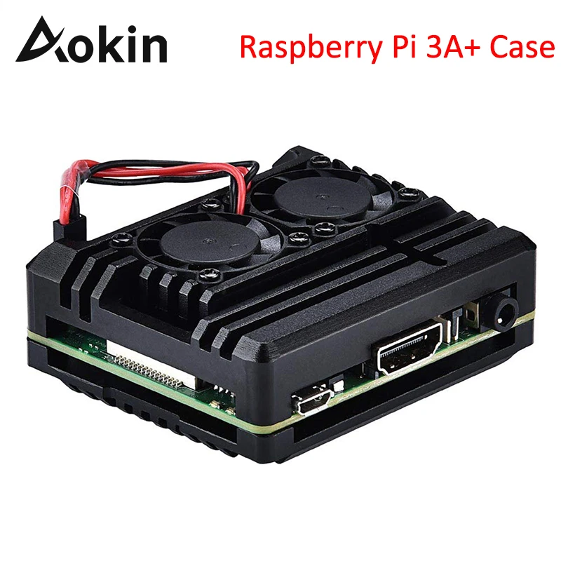 Чехол Aokin для Raspberry Pi 3A + теплоотвод чехол из алюминиевого сплава с двойным
