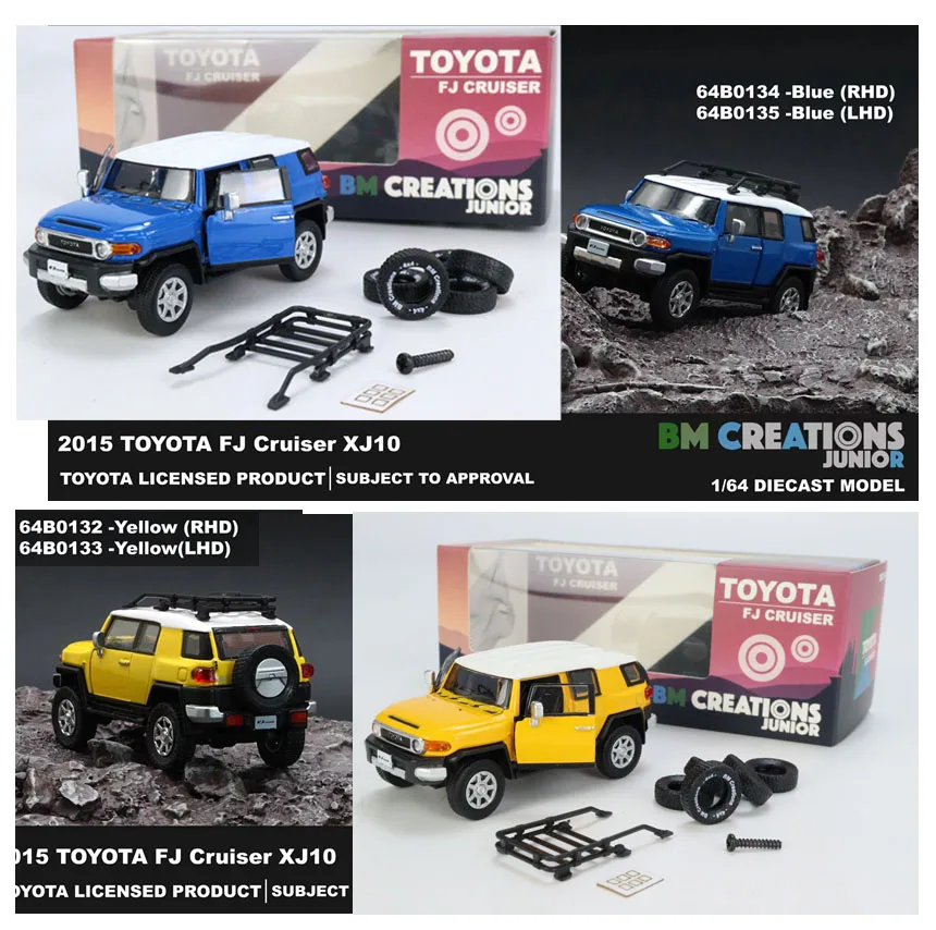 

New 1/64 2015 FJ Cruiser Miniature Car Free wheels by BM Creations JUNIOR Diecast toys 3 inches For Collection Gift