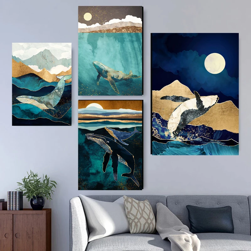 Nordic Abstract Whale Cloud Sea Mountain Canvas Art Poster and Print Animals Canvas Paintings Wall Art Pictures for Home Decor
Nordic Abstract Whale Cloud Sea Mountain Canvas Art Poster and Print Animals Canvas Paintings Wall Art Pictures for Home Decor