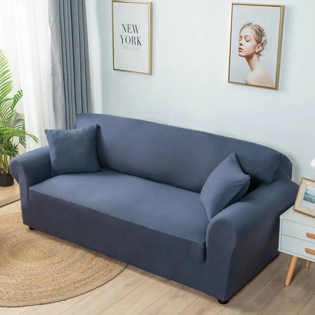 

Однотонный чехол для дивана, эластичное покрытие для мебели, защита для дивана в гостиной, Угловое покрытие для дивана, на 2 места