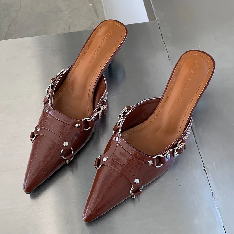 Ladies Pumps Fashion 2022 New Mules Slippers Thin Heels Shoes Female Pointed Toe Casual Slides For Woman Summer Pumps Shoes
Ladies Pumps Fashion 2022 New Mules Slippers Thin Heels Shoes Female Pointed Toe Casual Slides For Woman Summer Pumps Shoes