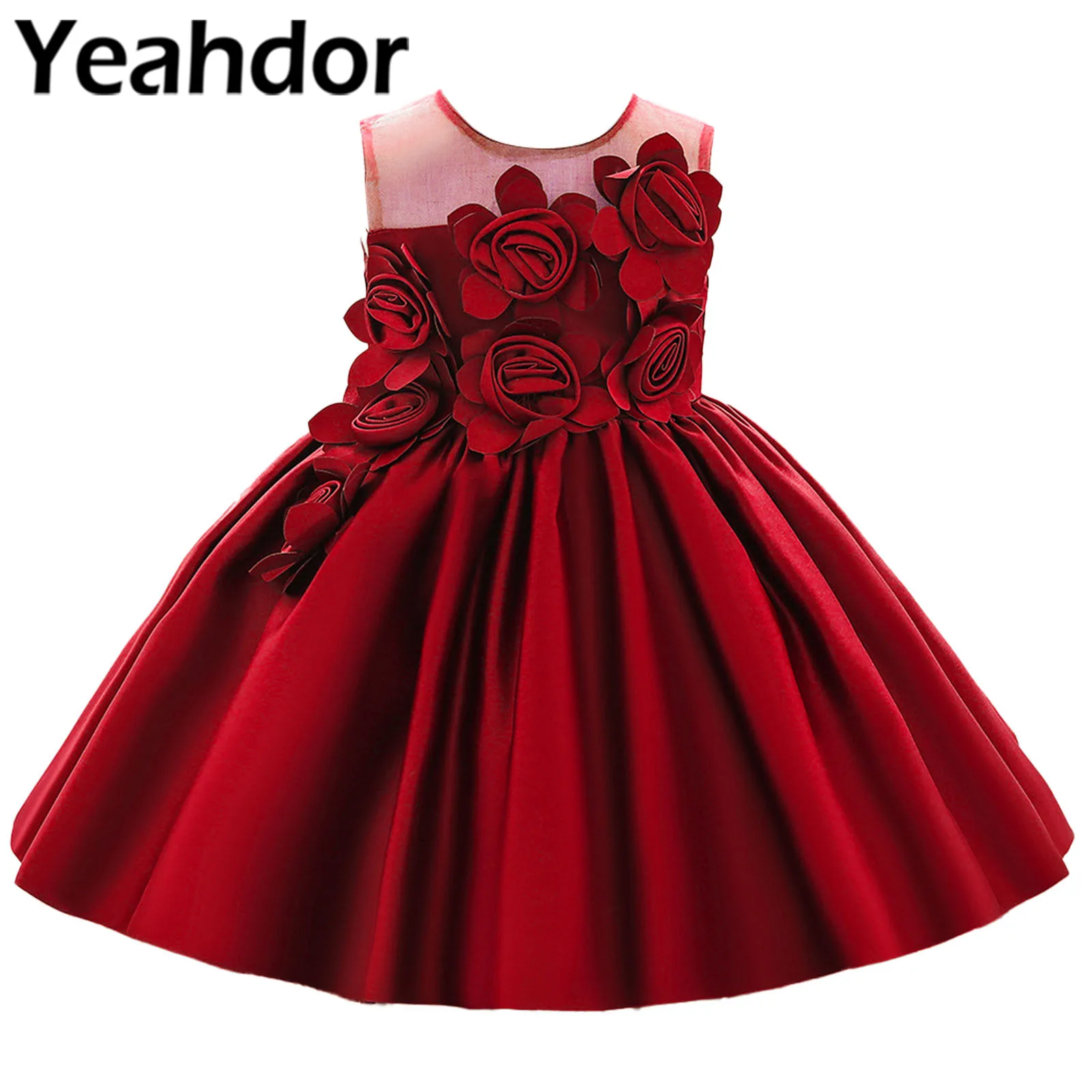 Toddlers Baby Girls Flower Dresses Round Neck Sleeveless Bowknot 3D Flowers Birthday Party Flower Dress for Girls Infant Clothes
Toddlers Baby Girls Flower Dresses Round Neck Sleeveless Bowknot 3D Flowers Birthday Party Flower Dress for Girls Infant Clothes
