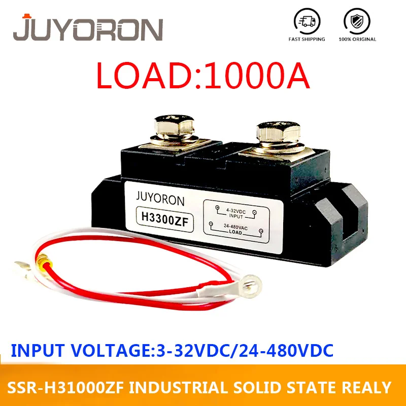 SSR-H31000ZF single phase solid state relay 1000A industrial relay with high voltage for PLC Temperature controller
SSR-H31000ZF single phase solid state relay 1000A industrial relay with high voltage for PLC Temperature controller
