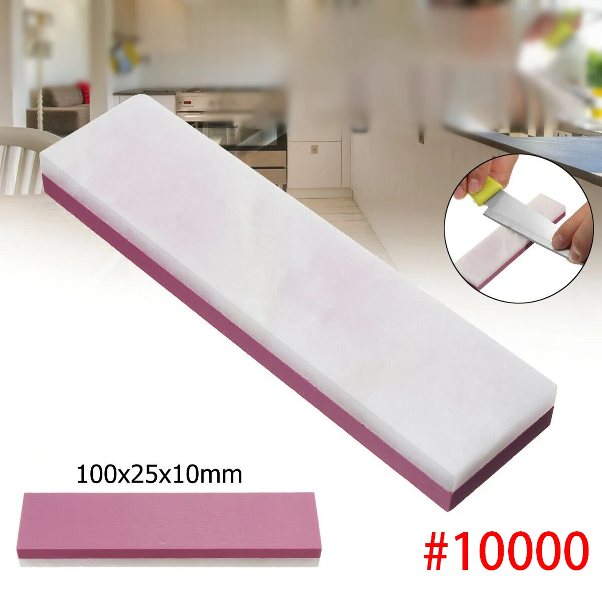 1pc 3000-10000 Grit Whetstone Sharpener Rubine Oilstone Double Side Wet Stone 100*25*10MM Durable Practical Kitchen Accessories
1pc 3000-10000 Grit Whetstone Sharpener Rubine Oilstone Double Side Wet Stone 100*25*10MM Durable Practical Kitchen Accessories