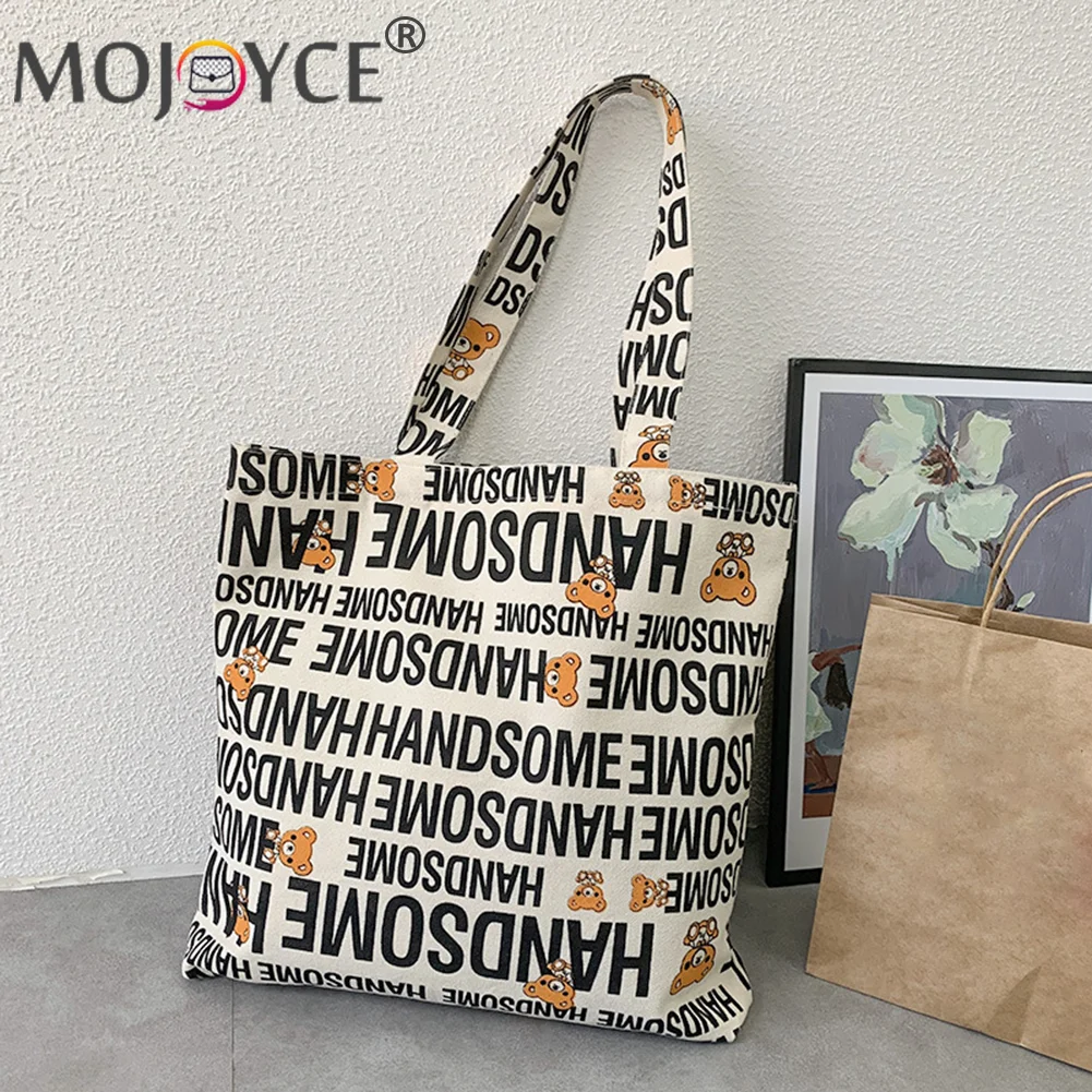 Women Vintage Handsome Letter Printing Shoulder Underarm Tote Bag Portable Canvas Large Capacity Hasp Shopping Handbags
Women Vintage Handsome Letter Printing Shoulder Underarm Tote Bag Portable Canvas Large Capacity Hasp Shopping Handbags