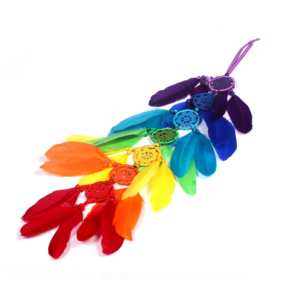 Color Dream Catcher Wall Hanging Ethnic Ladder Feather Ornaments Girl Room Decoration Home Wall Decoration Creative Ornaments
Color Dream Catcher Wall Hanging Ethnic Ladder Feather Ornaments Girl Room Decoration Home Wall Decoration Creative Ornaments