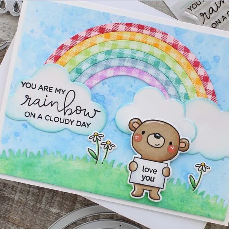 JC Metal Cutting Dies Scrapbooking Rainbow Clouds Hearts Stencil Craft Paper Knife Mould Blade Punch Card Make Die Cut Template
JC Metal Cutting Dies Scrapbooking Rainbow Clouds Hearts Stencil Craft Paper Knife Mould Blade Punch Card Make Die Cut Template