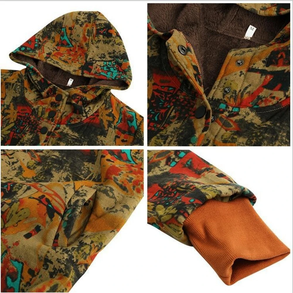 Winter Coat Women Plus Size Hooded Print Thicken Flocking Wide-waisted Loose Long Sleeve Womens Long Coats Lugentolo
Winter Coat Women Plus Size Hooded Print Thicken Flocking Wide-waisted Loose Long Sleeve Womens Long Coats Lugentolo