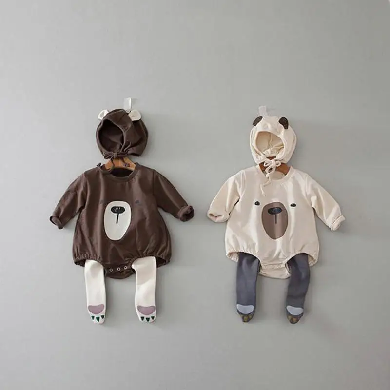 2021 Autumn New Born Bodysuits For Baby Boys Girls Cartoon Bear Printed Clothes Infant Kids Long Sleeve Cotton Jumpsuit With Hat
2021 Autumn New Born Bodysuits For Baby Boys Girls Cartoon Bear Printed Clothes Infant Kids Long Sleeve Cotton Jumpsuit With Hat
