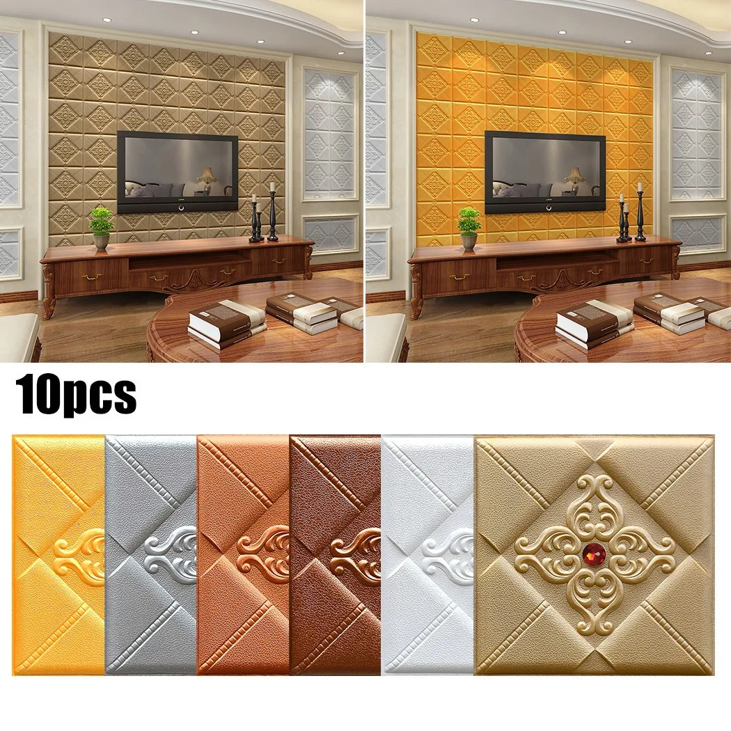10PCS/Set 3D Tile Brick Wall Sticker Self-Paste Foam Panel Waterproof Home Decoration Background Wall Stickers Posters 30X30X1cm
10PCS/Set 3D Tile Brick Wall Sticker Self-Paste Foam Panel Waterproof Home Decoration Background Wall Stickers Posters 30X30X1cm