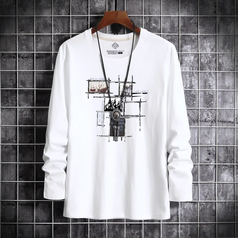 Autumn new base coat men's long sleeve T-shirt student youth men's leisure autumn clothing Plaid boat
Autumn new base coat men's long sleeve T-shirt student youth men's leisure autumn clothing Plaid boat