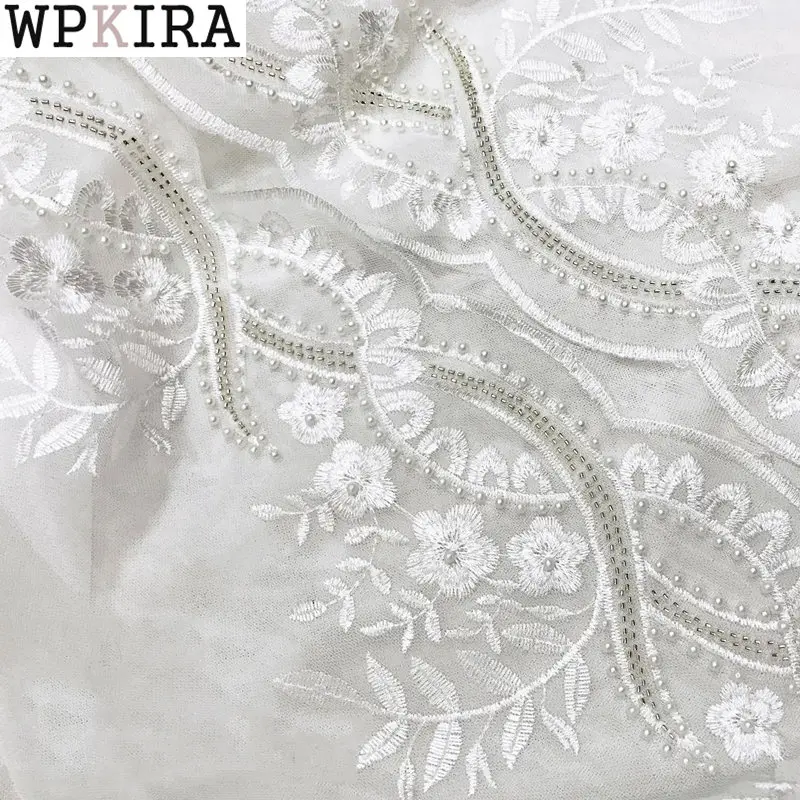 Luxury French Romantic White Pearls Sheer Curtain for Living Room Emboridery Floral Drape Lace Bottom Kitchen Partition S619#E
Luxury French Romantic White Pearls Sheer Curtain for Living Room Emboridery Floral Drape Lace Bottom Kitchen Partition S619#E