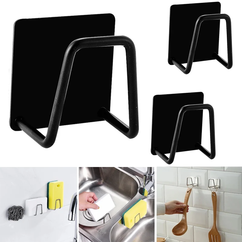 Sponges Holder Self Adhesive Sink Sponge Drain Rack Wall Hooks Kitchen Accessories Stainless Steel Storage Organizer Gadgets
Sponges Holder Self Adhesive Sink Sponge Drain Rack Wall Hooks Kitchen Accessories Stainless Steel Storage Organizer Gadgets