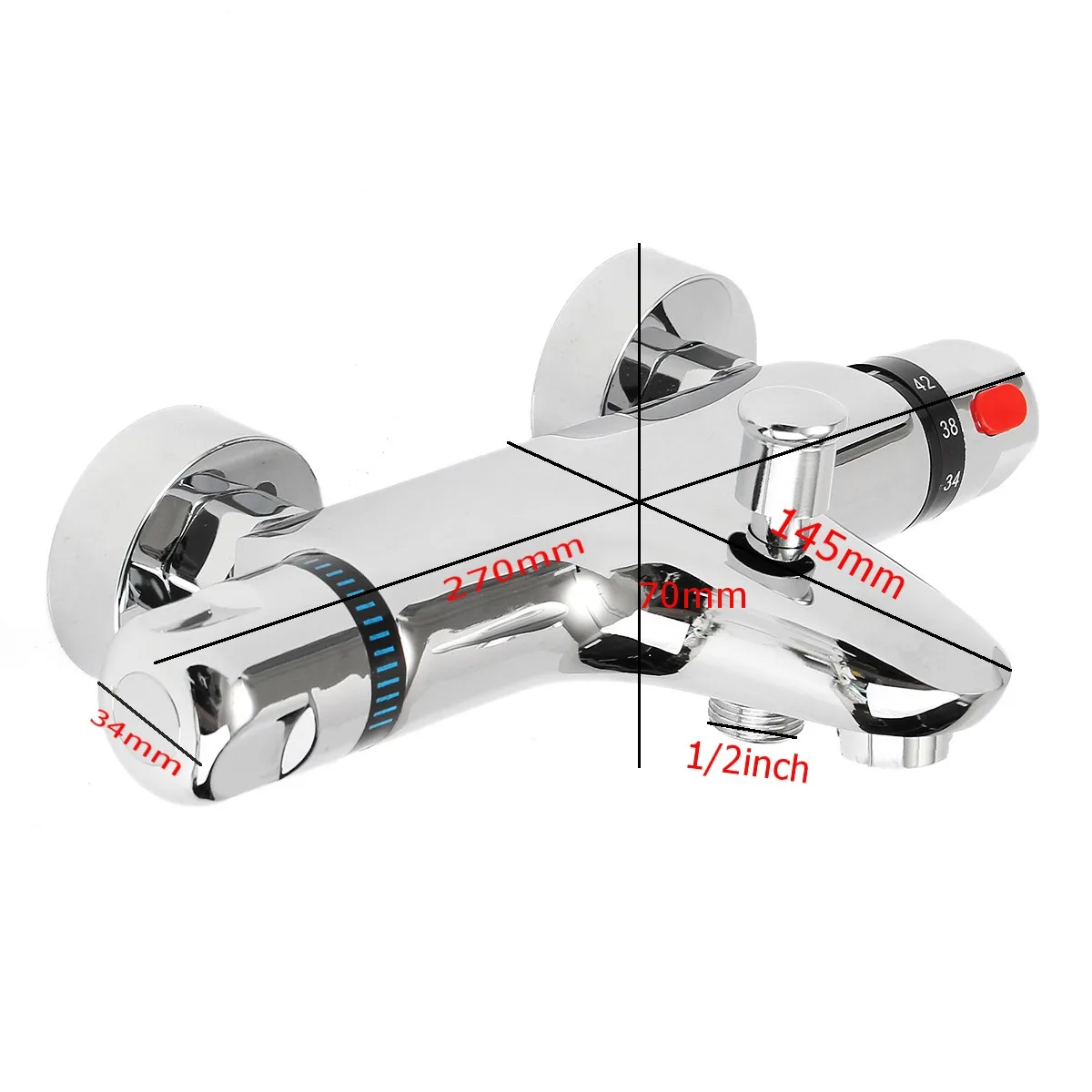 Bathroom Thermostatic Mix Bath Shower Faucets Water Control Valve Wall Mounted Ceramic Thermostatic Valve Mixer Faucet Tap
Bathroom Thermostatic Mix Bath Shower Faucets Water Control Valve Wall Mounted Ceramic Thermostatic Valve Mixer Faucet Tap