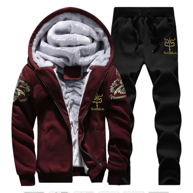 Winter Men's Add Wool And Thick Fashion Warm suit Cardigan Zip-up Hoodie + stretch Pants High Quality Casual Men's suit
Winter Men's Add Wool And Thick Fashion Warm suit Cardigan Zip-up Hoodie + stretch Pants High Quality Casual Men's suit