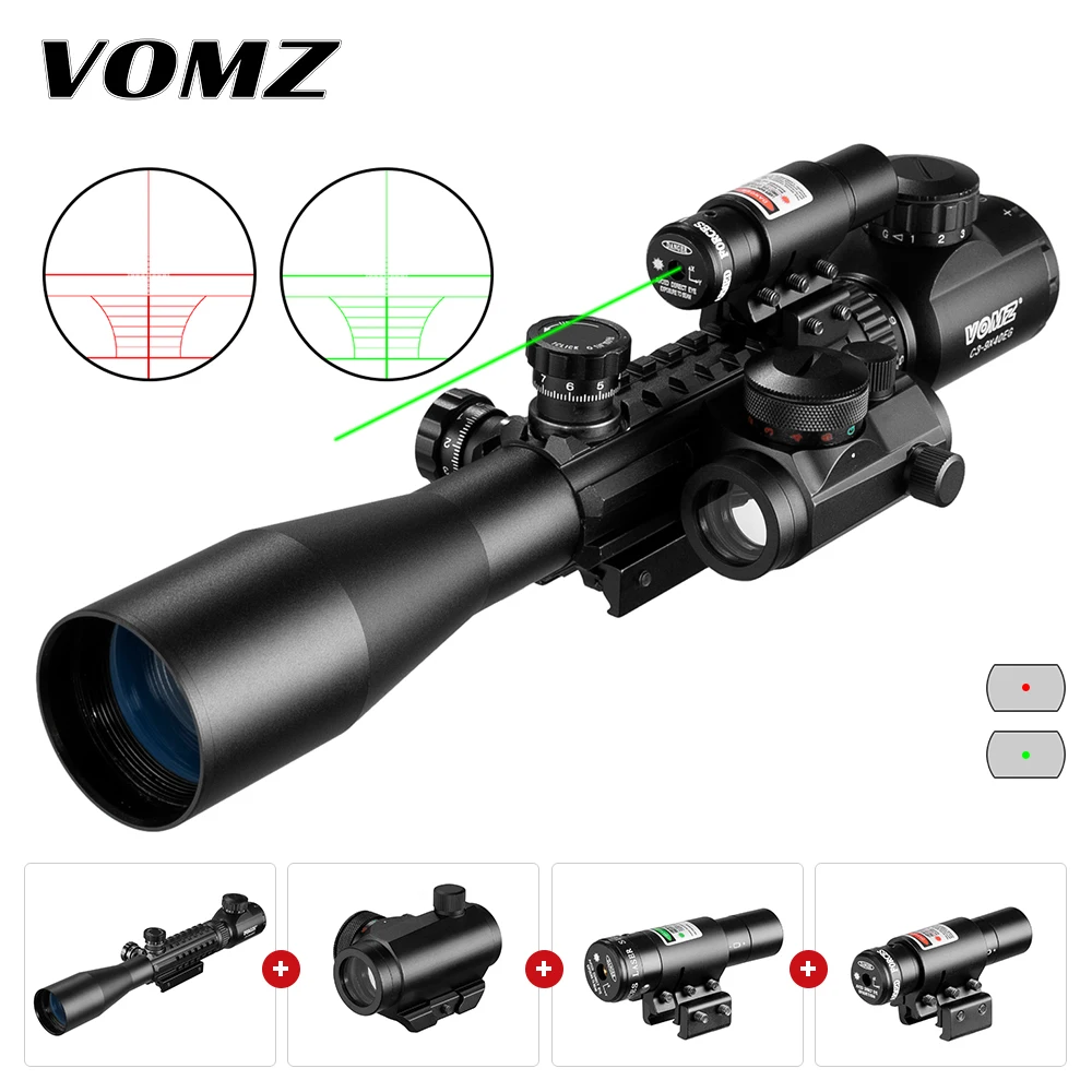 VOMZ 3-9X40 Hunting tactical red dot Laser combination Optical sight Airsoft accessories Spotting scope for rifle hunting
VOMZ 3-9X40 Hunting tactical red dot Laser combination Optical sight Airsoft accessories Spotting scope for rifle hunting
