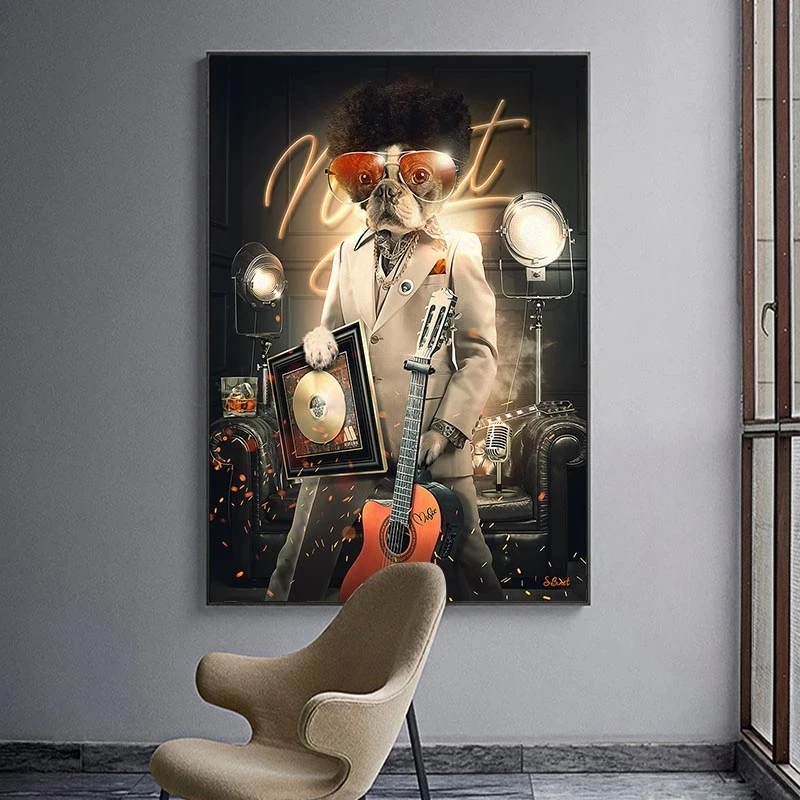 Canvas Wll Art Poster Animal Afro Musician Bulldog Pictures for Kids Room Home Decoration Art Canvas Painting
Canvas Wll Art Poster Animal Afro Musician Bulldog Pictures for Kids Room Home Decoration Art Canvas Painting