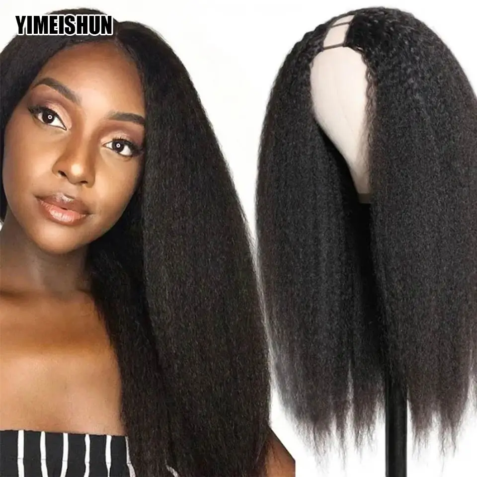 U Part Wig Kinky Straight Peruvian Human Hair Wigs Gluless Full Machine Made Remy Hair Wigs For Women Human Hair 150 180 Cheap
U Part Wig Kinky Straight Peruvian Human Hair Wigs Gluless Full Machine Made Remy Hair Wigs For Women Human Hair 150 180 Cheap