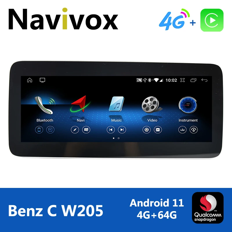 Navivox Qualcomm Android 11 автомобильный мультимедийный плеер GPS радио для Mercedes Benz C V Class W205 GLC X253 W446 2014-2018 NTG 5,0
Navivox Qualcomm Android 11 автомобильный мультимедийный плеер GPS радио для Mercedes Benz C V Class W205 GLC X253 W446 2014-2018 NTG 5,0