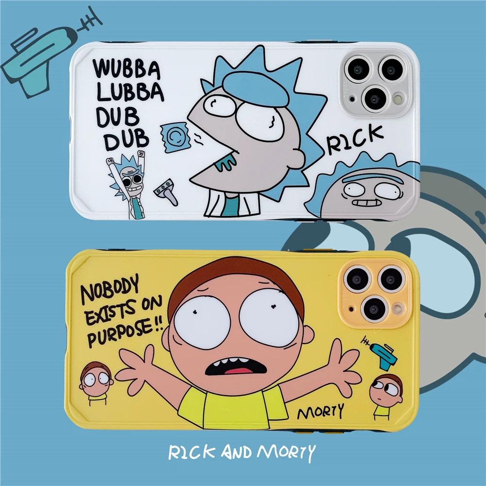 Мягкие ТПУ чехлы Rick and Modi для iPhone 8 7 8Plus 11Pro Funda Coque 11 Pro XS Max XR X чехол