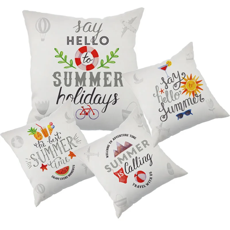 America Style happy summer holiday Printed Cushion Cover polyester Pillow Case Cushion Cover for Home Sofa Car 45x45cm
America Style happy summer holiday Printed Cushion Cover polyester Pillow Case Cushion Cover for Home Sofa Car 45x45cm