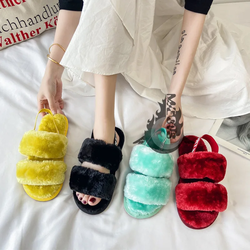 Winter Women House Slippers Faux Fur Fashion Warm Shoes Woman Slip on Flats Female Slides Black Pink Cozy Home Furry Slippers 
Winter Women House Slippers Faux Fur Fashion Warm Shoes Woman Slip on Flats Female Slides Black Pink Cozy Home Furry Slippers