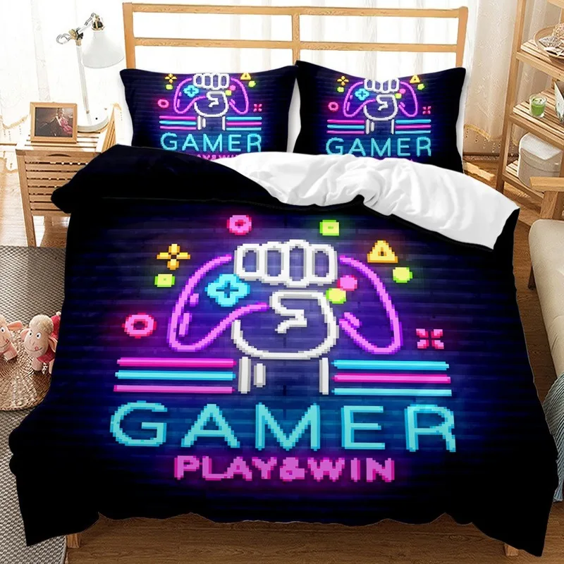 Game console elements 3D Gamepad cartoon digital printing 2/3pc quilt cover pillowcase double bed set sheet cover Kids bedding
Game console elements 3D Gamepad cartoon digital printing 2/3pc quilt cover pillowcase double bed set sheet cover Kids bedding