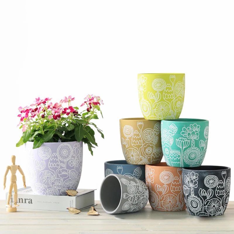 Nordic Ins Fashion Hand Painted Ceramic Flower Pot Vintage Large Green Radish Plant Potted Home Balcony Creative Gardening
Nordic Ins Fashion Hand Painted Ceramic Flower Pot Vintage Large Green Radish Plant Potted Home Balcony Creative Gardening