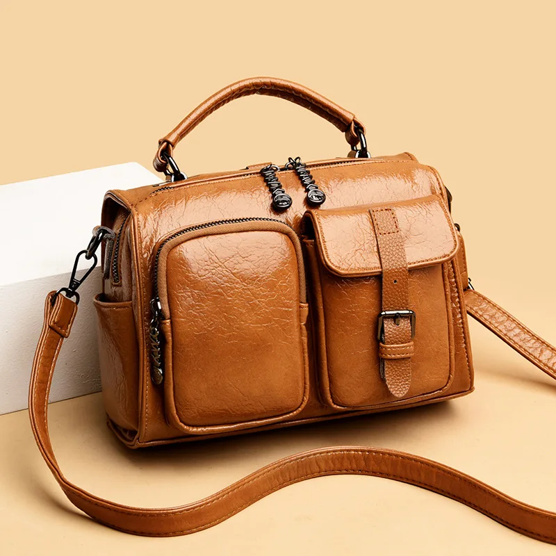 2021 Leather Motorcycle Bag Simple Personality Multipurpose Backpack Oil Wax Cowhide Handbag for Women Factory Live Broadcast
2021 Leather Motorcycle Bag Simple Personality Multipurpose Backpack Oil Wax Cowhide Handbag for Women Factory Live Broadcast