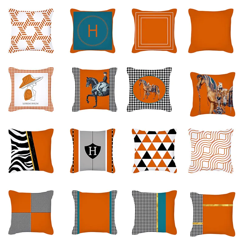 Simple Orange Stripe Pillow Cover Soft Pillow Cases Cushion Cover Geometric Throw Pillowcase for Living Room Sofa Seat 45x45cm
Simple Orange Stripe Pillow Cover Soft Pillow Cases Cushion Cover Geometric Throw Pillowcase for Living Room Sofa Seat 45x45cm